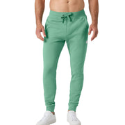 Vooraanzicht van de mintgroene Bjorn Borg Centre Tapered Sweatpants met smalle pijpen