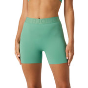 Front view of the green Bjorn Borg Shorts with a logo band at the waist