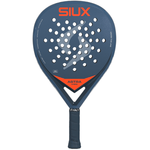 Siux Astra Hybrid 26 padelracket in donkerblauw met oranje SIUX-logo, vooraanzicht