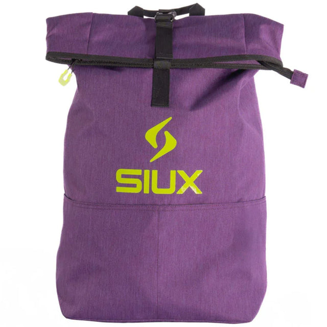 Siux Backpack Street 2026 in paars, roll-top rugzak met Siux-logo