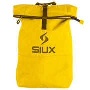 Siux Backpack Street 2026 in geel, roll-top rugzak met Siux-logo
