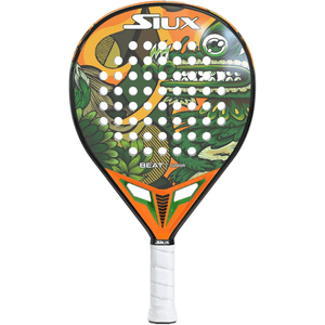 Siux Beat Junior padelracket voor kinderen in groen en oranje jungleprint, vooraanzicht