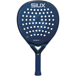 Siux Diablo Elite 6 padelracket in donkerblauw met wit SIUX-logo, vooraanzicht