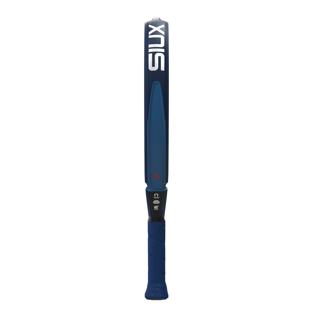 Zijaanzicht van het Siux Diablo Elite 6 over de volle lengte met blauw frame