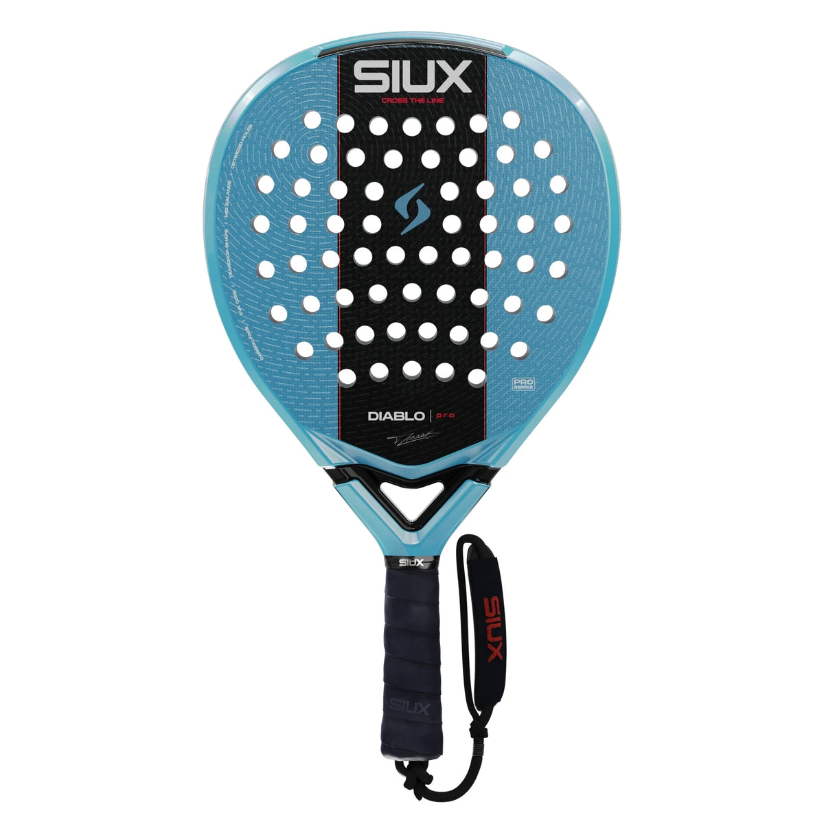 Siux Diablo Pro 2027 Metallic Blue padelracket, vooraanzicht
