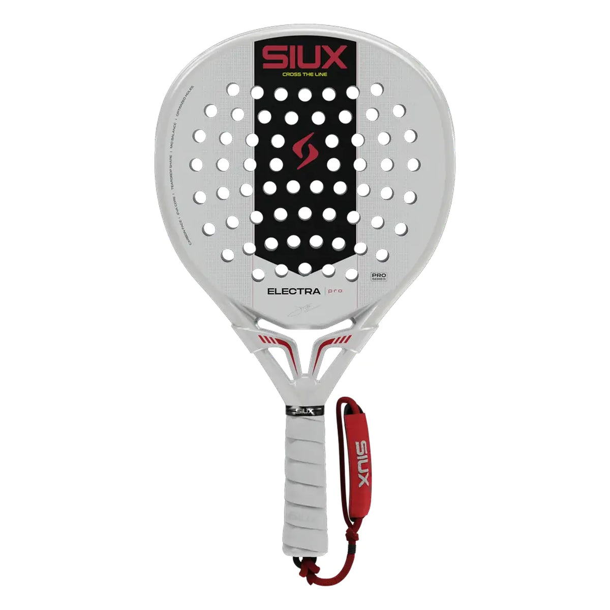 Siux Electra Pro 2027 White padelracket, vooraanzicht