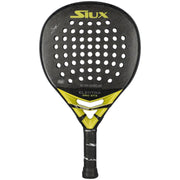 Siux Electra ST3 Pro padelracket in zwart met geel, vooraanzicht