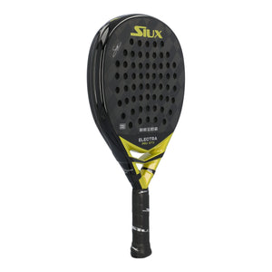 Siux Electra ST3 Pro padelracket schuin achteraanzicht met zwarte grip