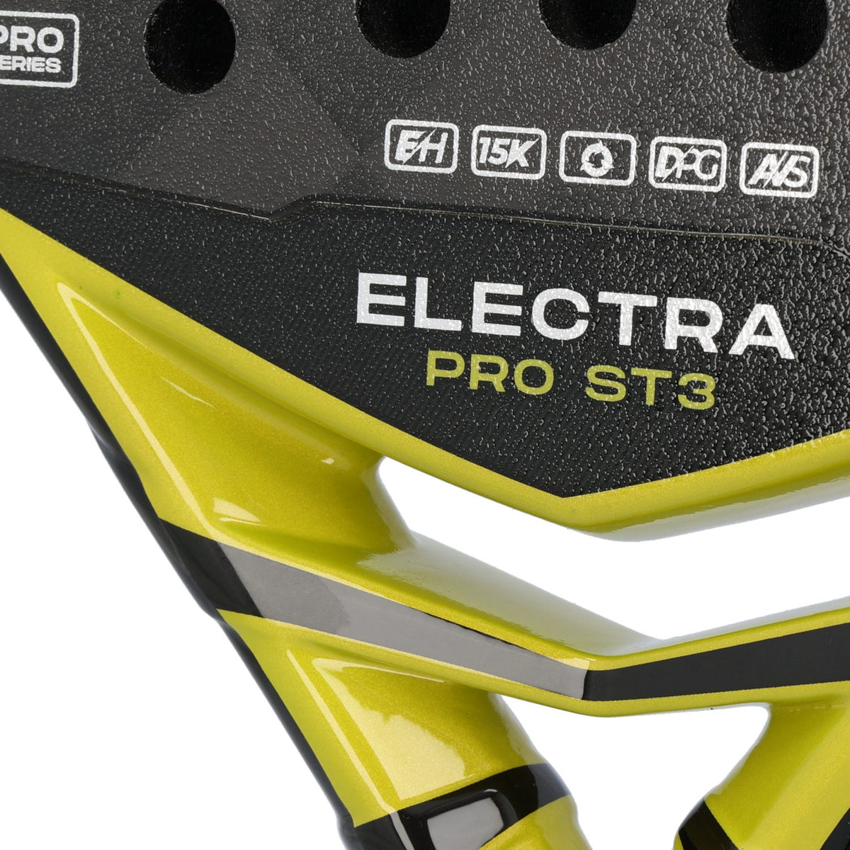 Detail van het hart van de Siux Electra ST3 Pro met Electra Pro ST3-opdruk