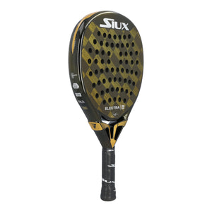 Siux Electra ST4 Pro padelracket schuin achteraanzicht met zwarte grip
