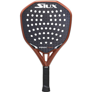 Siux Fenix Elite 5 padelracket in koperbruin met donkergrijs slagvlak, vooraanzicht