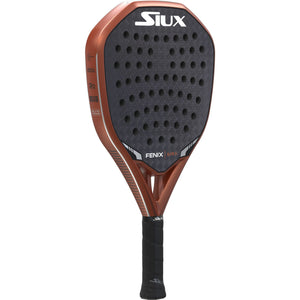 Siux Fenix Elite 5 padelracket schuin vooraanzicht, diamantvorm in koperbruin