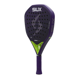 Siux Fenix Elite 6 26 padelracket schuin vooraanzicht, diamantvorm in paars