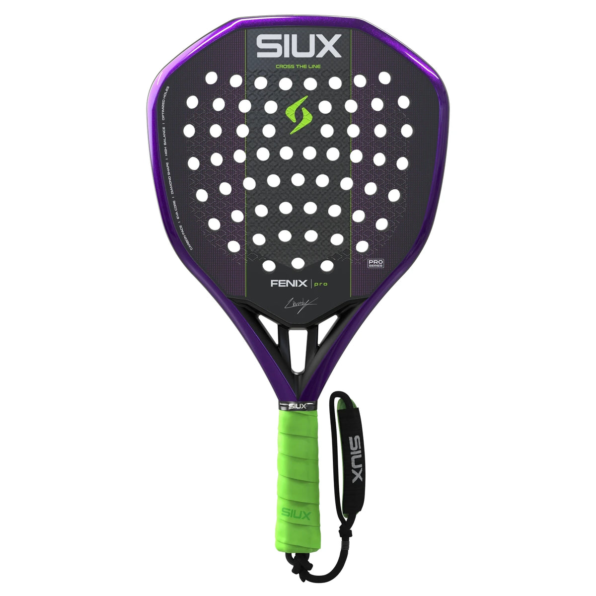 Siux Fenix Pro 2027 Purple padelracket, vooraanzicht