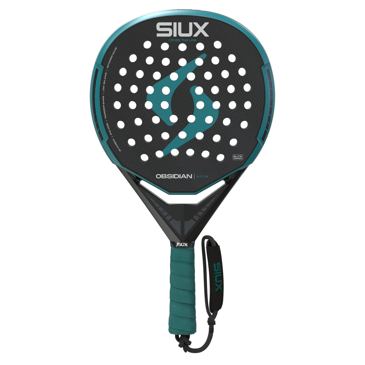 Siux Obsidian Elite 2027 Green padelracket, vooraanzicht