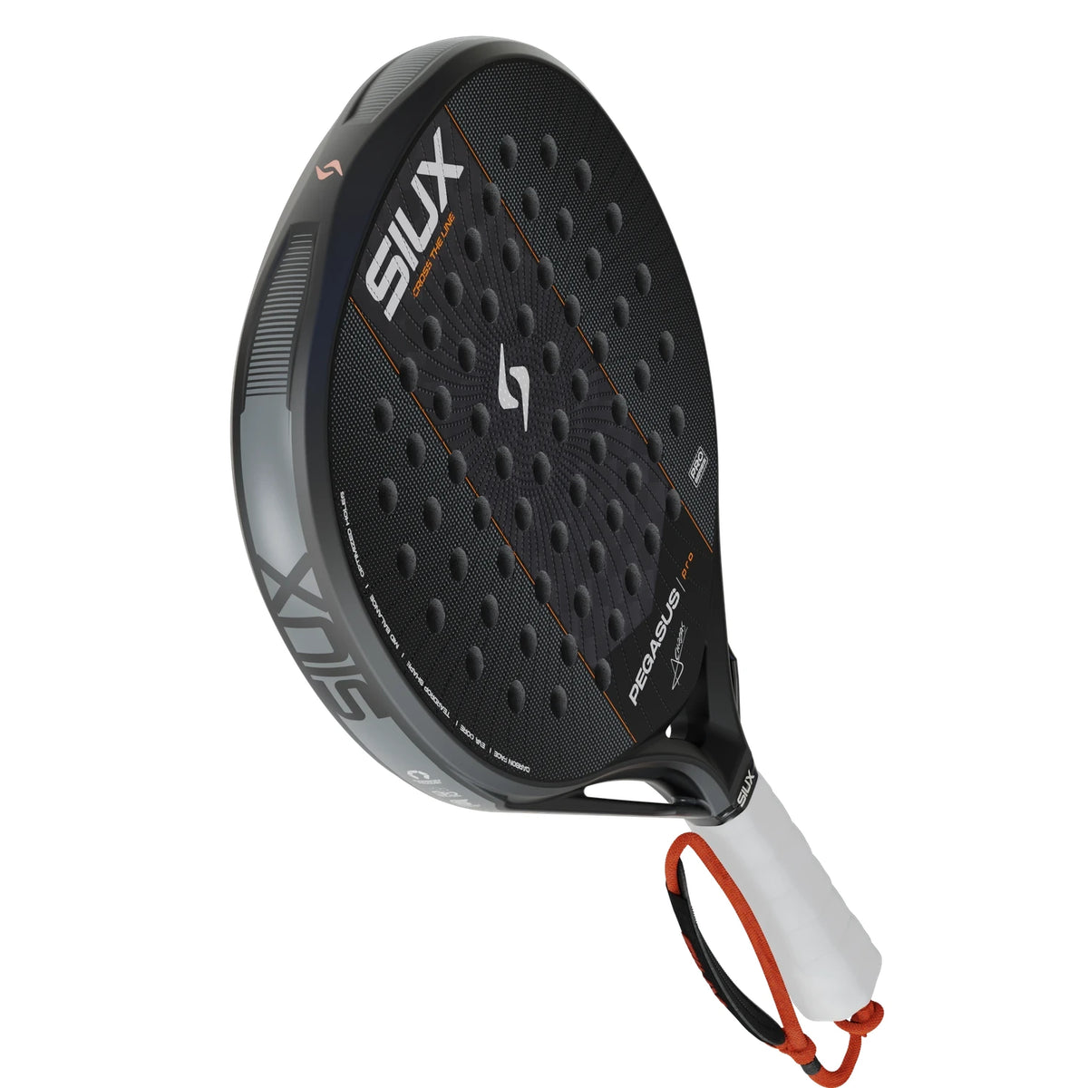 Siux Pegasus Pro 2027 Black padelracket, schuin aanzicht