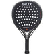 Siux Pegasus Pro 26 padelracket in zwart met zilvergrijs frame, vooraanzicht