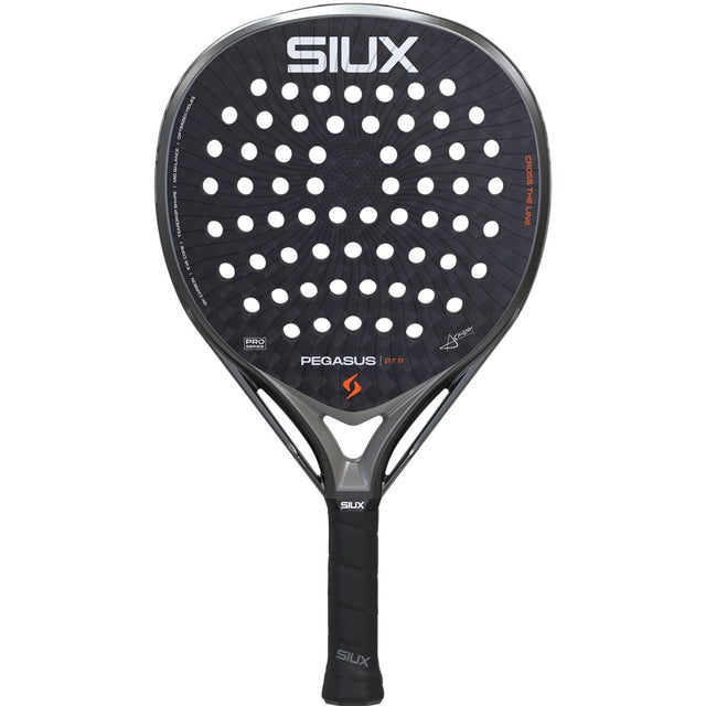 Siux Pegasus Pro 26 Storm Grey, vooraanzicht met zwart blad en zilvergrijs frame