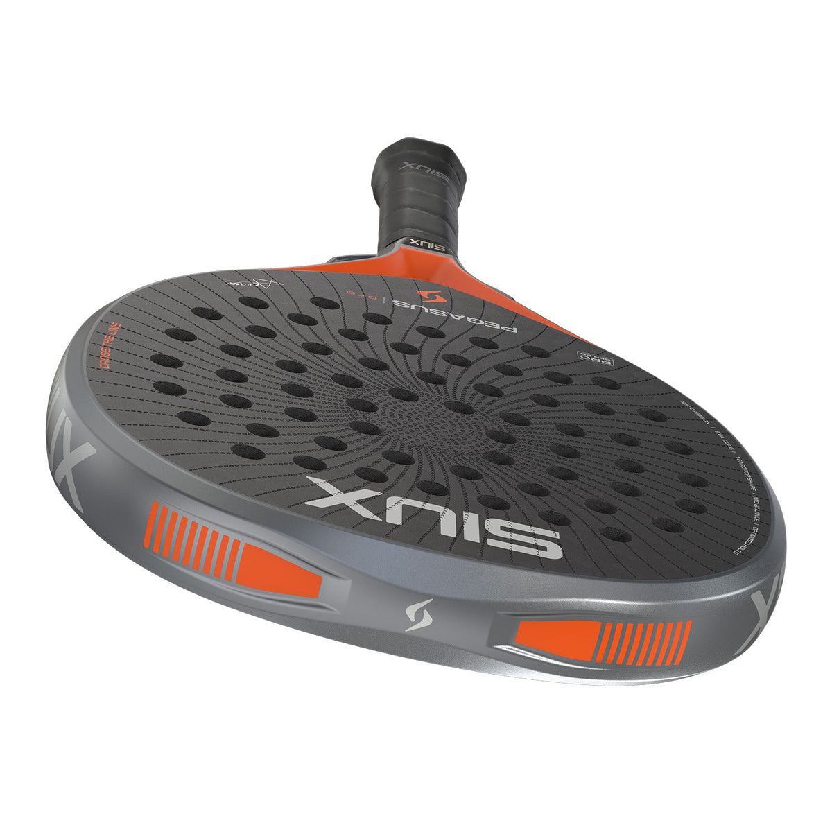 Bovenaanzicht van de oranje Siux Pegasus Pro 26 met SIUX-tekst op de framerand