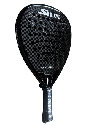 Siux Spyder 4 Attack padelracket schuin vooraanzicht, hybride vorm in zwart