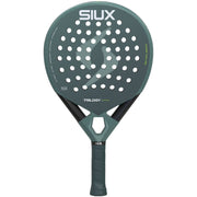 Siux Trilogy Elite 6 26 padelracket in saliegroen met wit SIUX-logo, vooraanzicht
