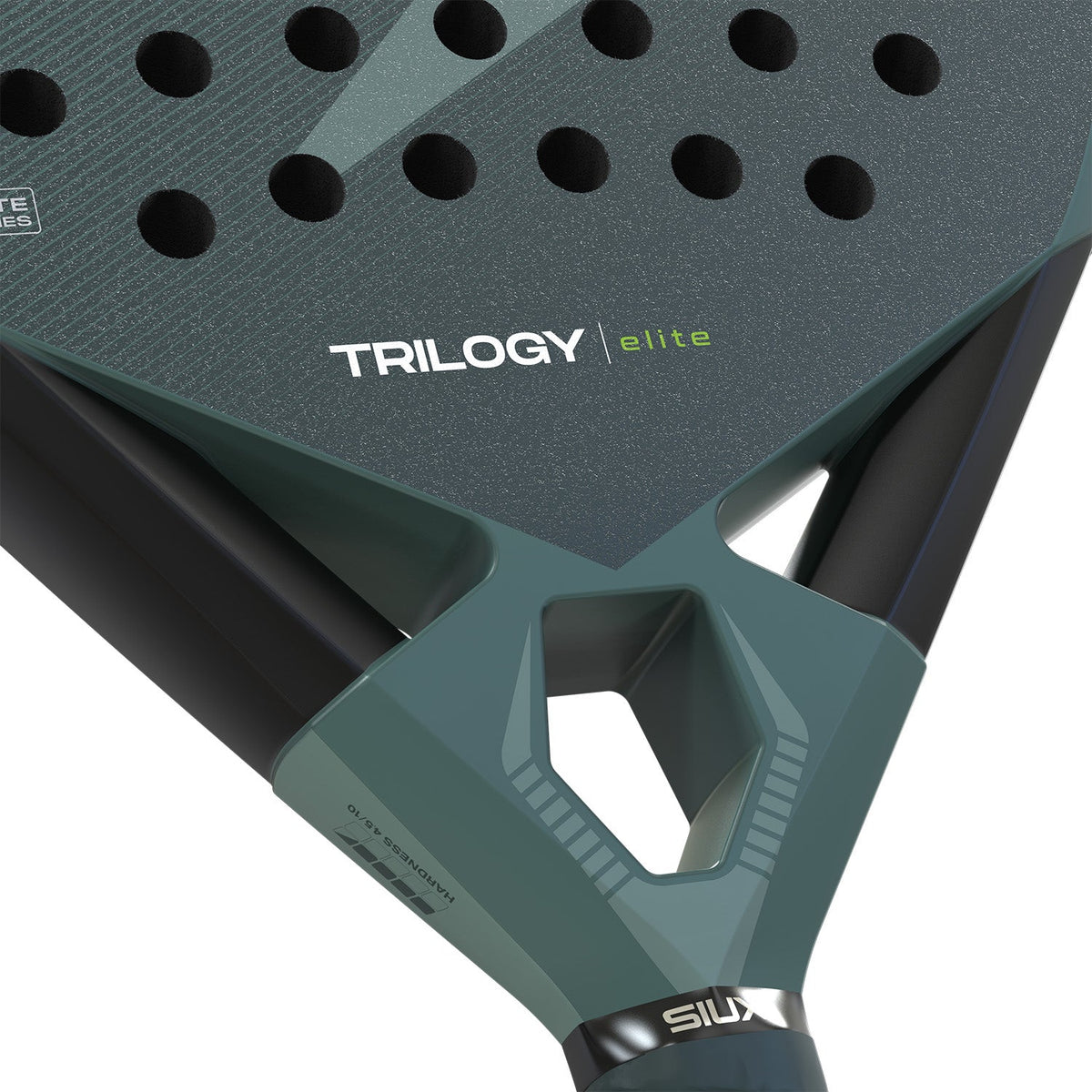 Detail van het hart van het Siux Trilogy Elite 6 26 met zwarte brug en witte opdruk