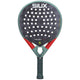 Siux Trilogy Pro 26 padelracket in saliegroen met rood frame, vooraanzicht