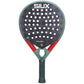 Siux Trilogy Pro 26 padelracket in saliegroen met rood frame, vooraanzicht