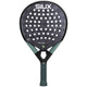 Siux Trilogy Pro 26 padelracket in de zwarte uitvoering, vooraanzicht met groen logo