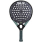 Siux Trilogy Pro 26 padelracket in de zwarte uitvoering, vooraanzicht met groen logo