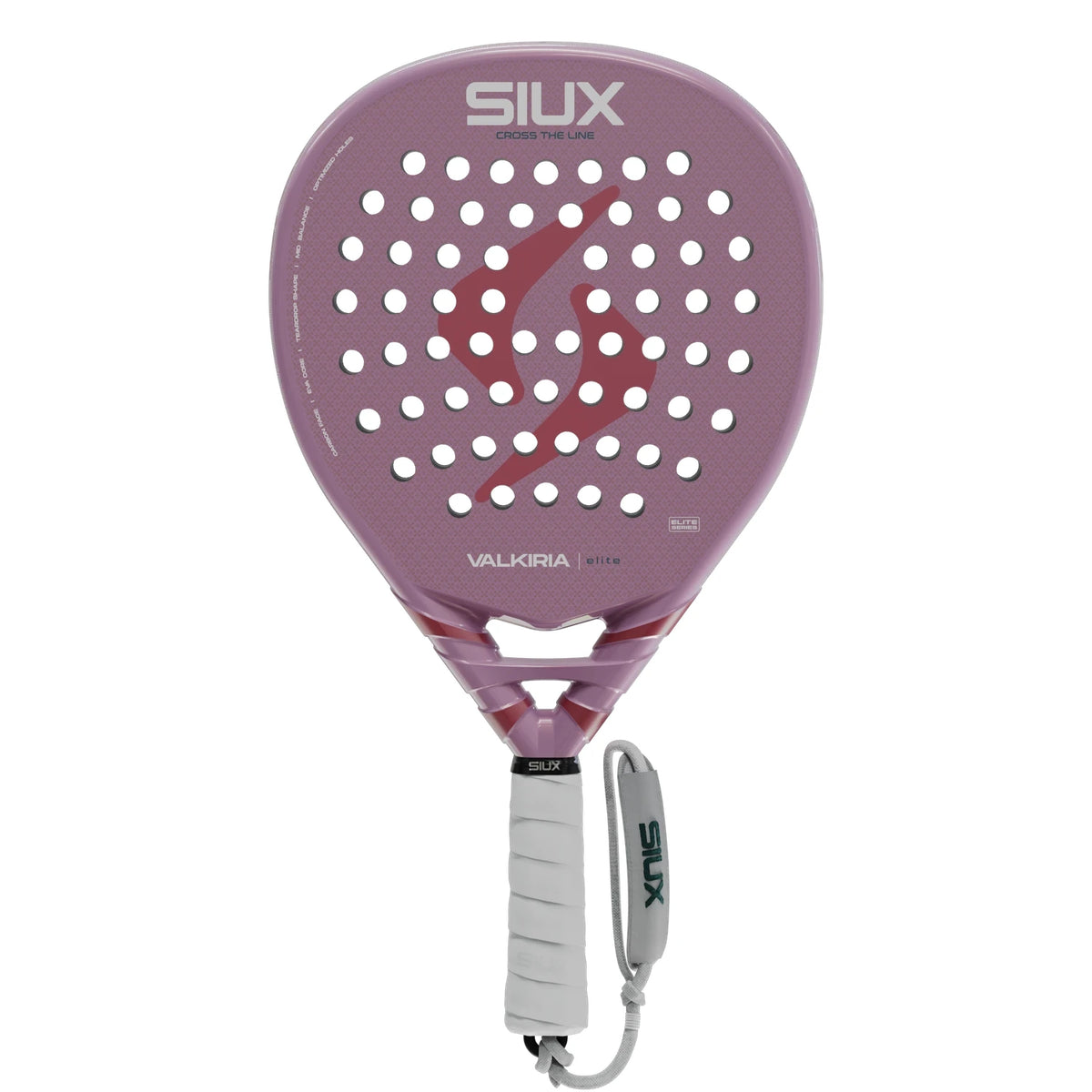 Siux Valkiria Elite 2027 White padelracket, vooraanzicht