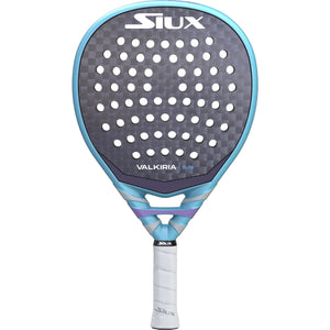 Siux Valkiria Elite dames padelracket in lichtblauw met grijs slagvlak, vooraanzicht