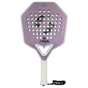 Stiga Cybershape 18K LW Amanda Girdo Edt dames padelracket in lila, vooraanzicht