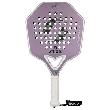 Stiga Cybershape 18K LW Amanda Girdo Edt dames padelracket in lila, vooraanzicht