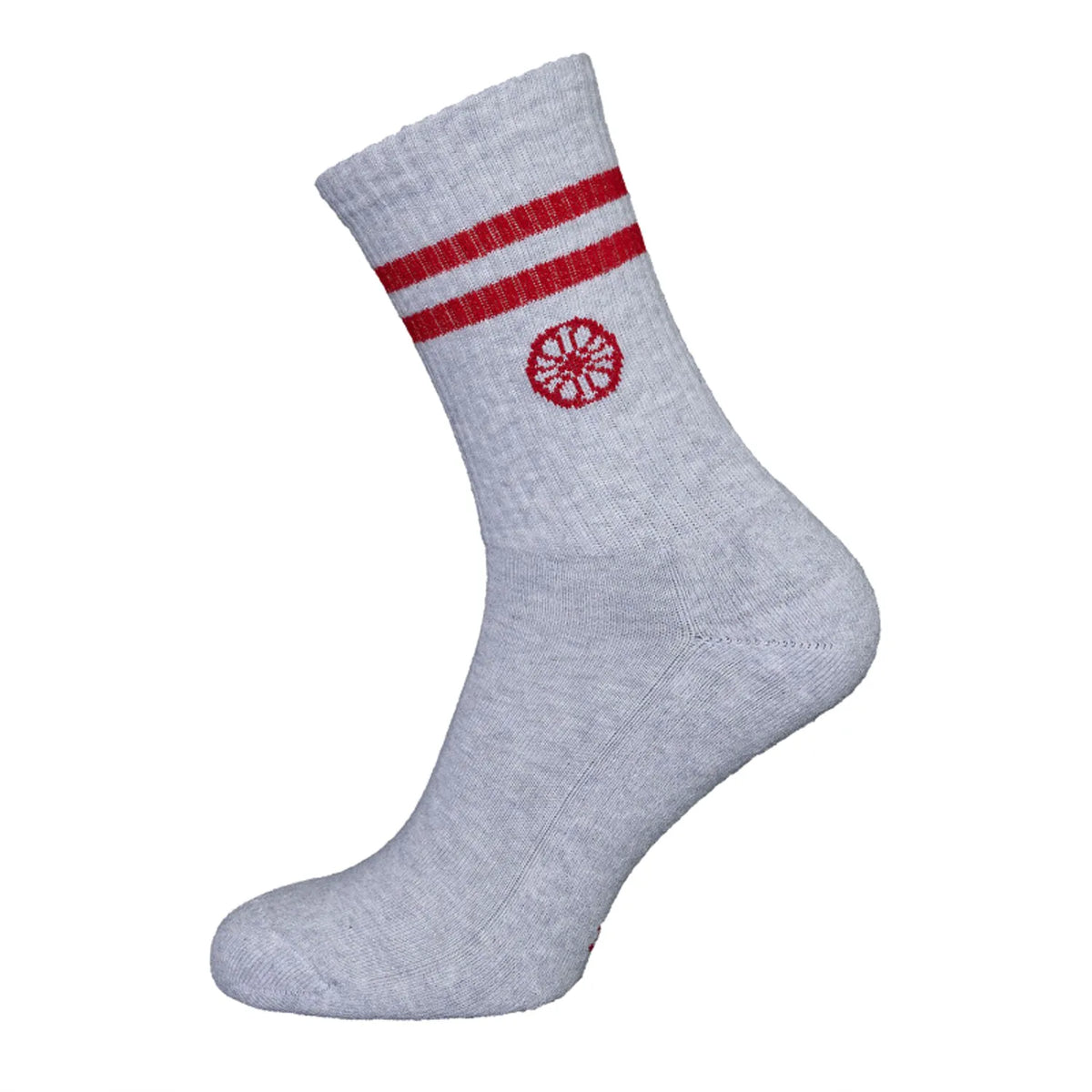 The Indian Maharadja Striped Crew Sock Light Grey Melange