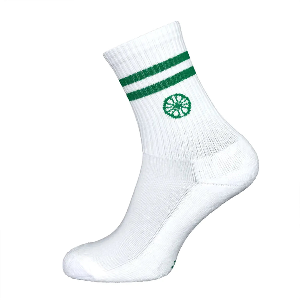 The Indian Maharadja Striped Crew Sock Lush Green