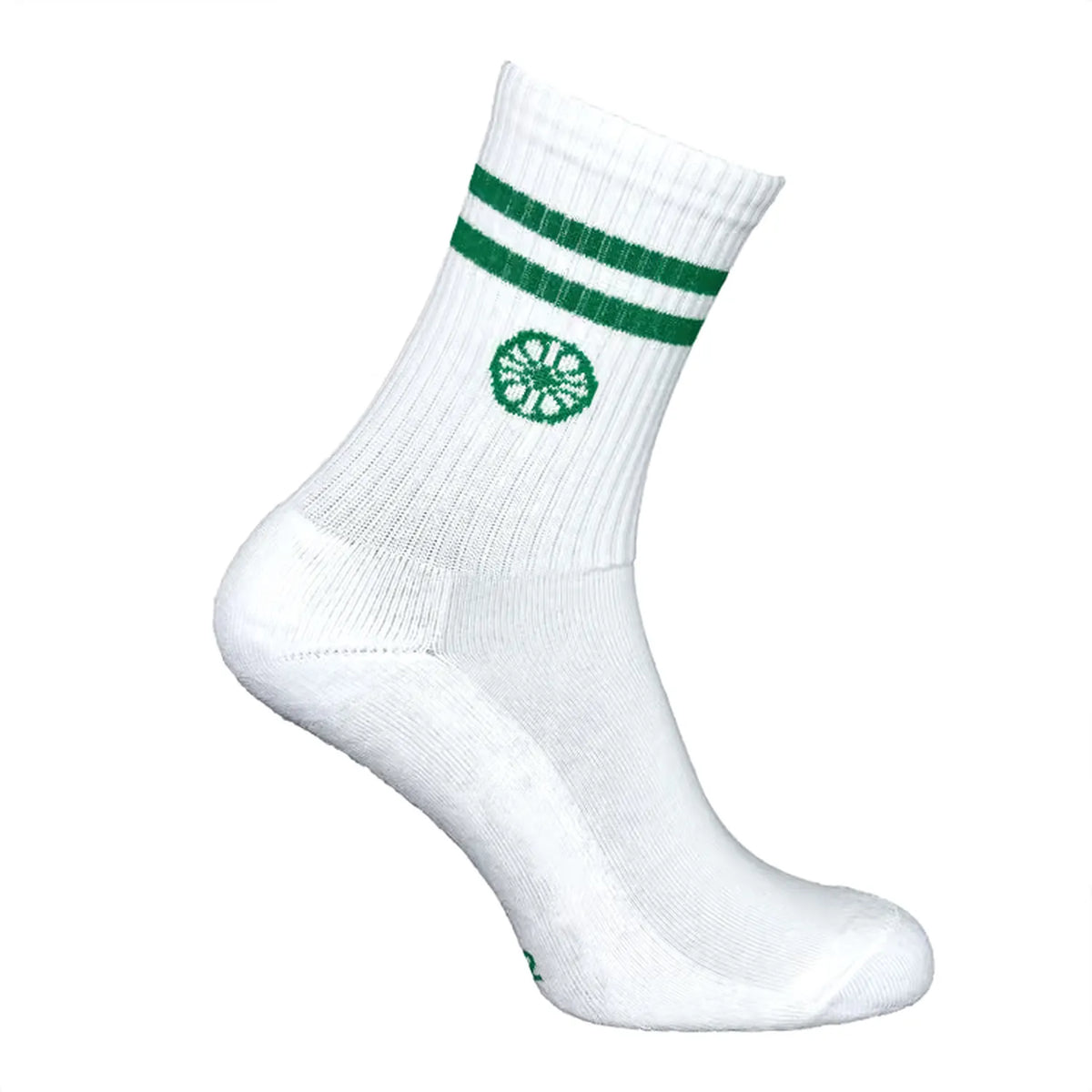 The Indian Maharadja Striped Crew Sock Lush Green schuin