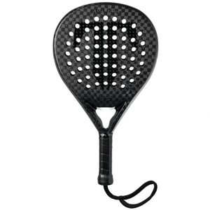 Tactical El Toro Master Edition padelracket in mat zwart, vooraanzicht met polsband