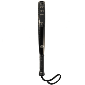 Zijaanzicht van het zwarte Tactical El Toro Master Edition padelracket