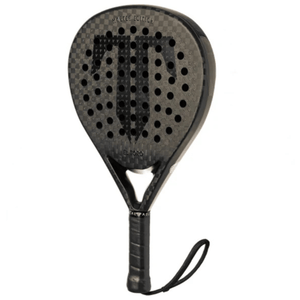 Close-up van het zwarte slagvlak van het Tactical El Toro Master Edition racket