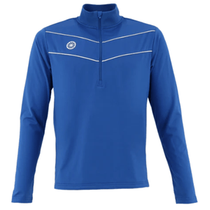 The Indian Maharadja Baroda Chevron Half Zip Sweater Cobalt - 