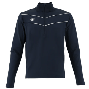 The Indian Maharadja Baroda Chevron Half Zip Sweater Navy - 