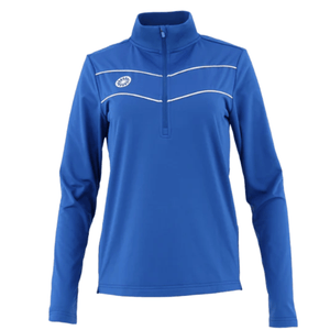 The Indian Maharadja Baroda Chevron Half Zip Sweater W Cobalt - 