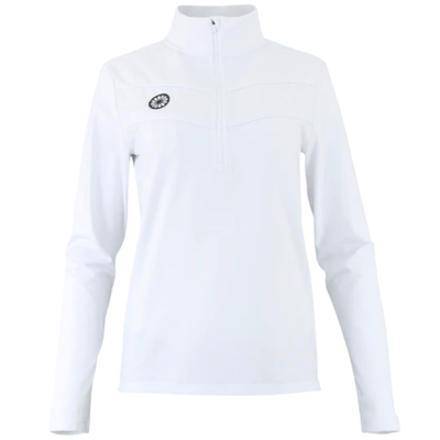 The Indian Maharadja Baroda Chevron Half-Zip Sweater W White