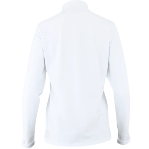 Achterzijde van de witte Indian Maharadja Baroda Chevron damessweater met lange mouwen