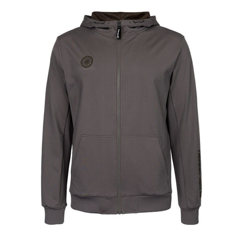 Indian Maharadja Men Hooded Jacket Walnut, grijsbruin capuchonjack met rits, vooraanzicht