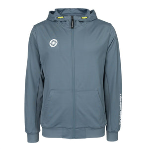 Indian Maharadja Men Hooded Jacket Misty Grey, grijsblauw capuchonjack met rits, vooraanzicht