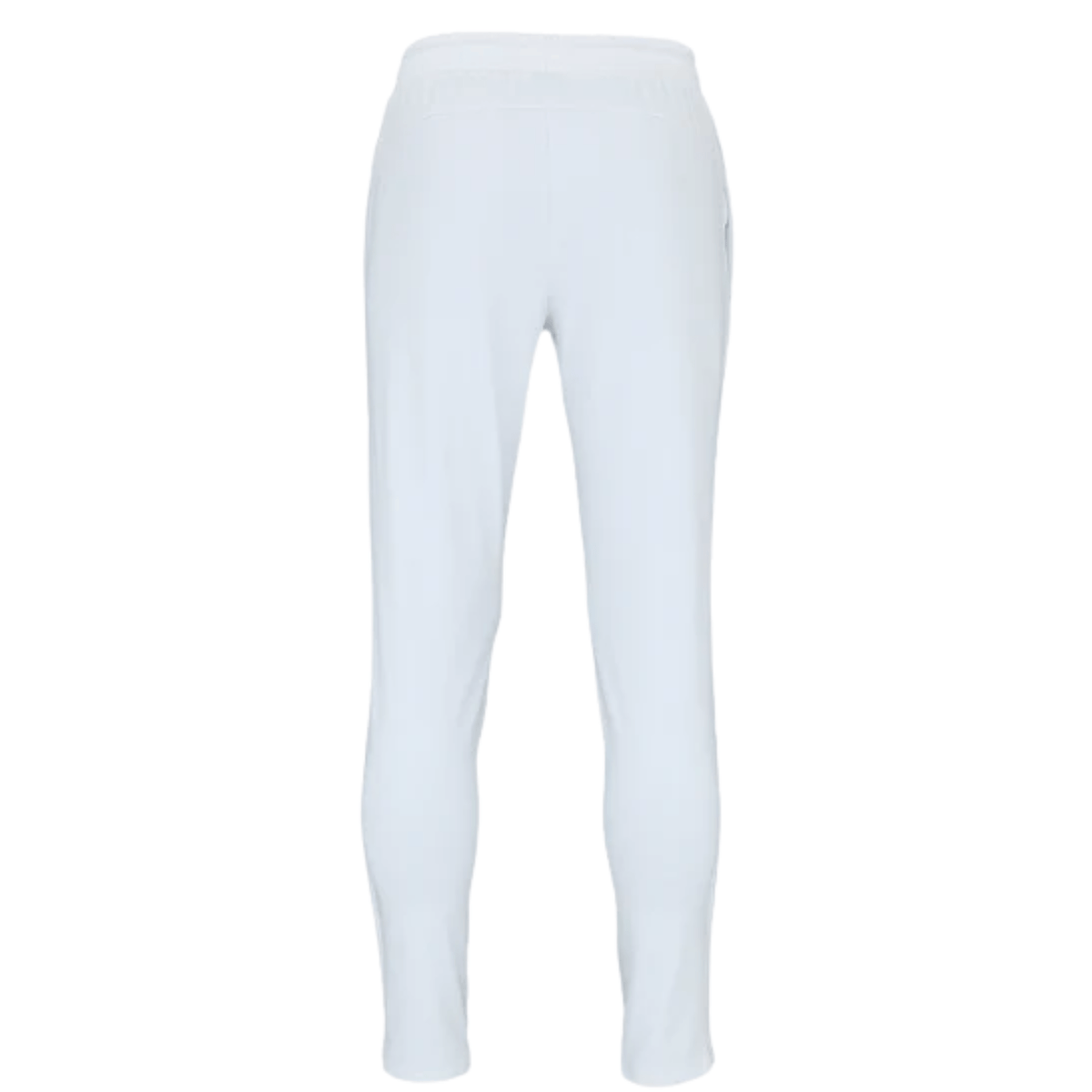 Achterzijde van de witte Indian Maharadja Baroda Chevron trainingsbroek, effen