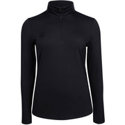 Indian Maharadja Performance halfzip voor dames in zwart, vooraanzicht