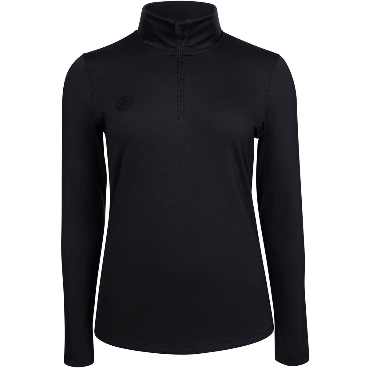 The Indian Maharadja Performance Half Zip W Black, vista frontale